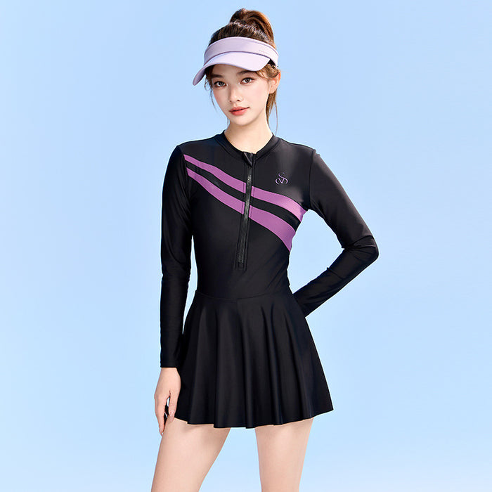 Wholesale Swimsuit long sleeved one-piece conservative swimming pool hot spring swimsuit