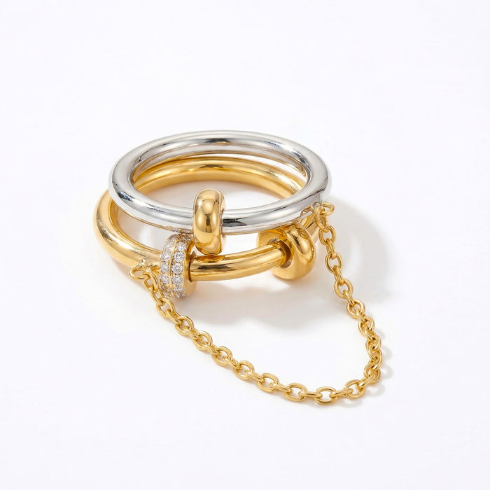 Wholesale Women' s Light Luxury Chain Ring