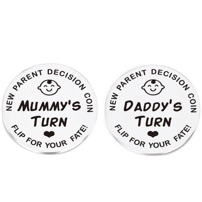 Wholesale Newborn commemorative coin baby stainless steel decision coin