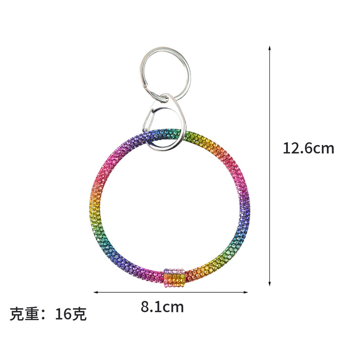 Wholesale rhinestone bracelet keychain fitness sports jewelry keychain