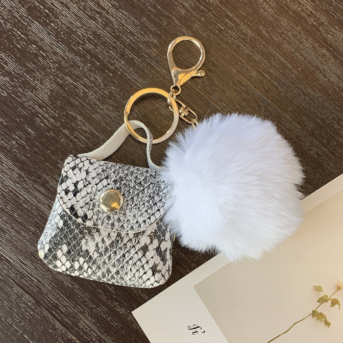 Wholesale Hair Ball Keychain Bag Accessories Mini Luggage Pendant Backpack Accessories JDC-KC-JF001