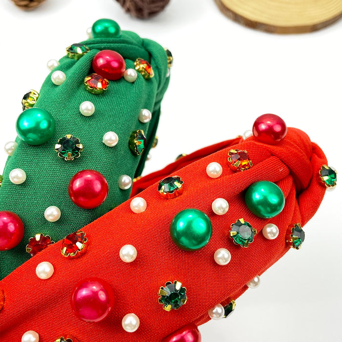 Wholesale Knotted colorful headband Christmas hair accessory