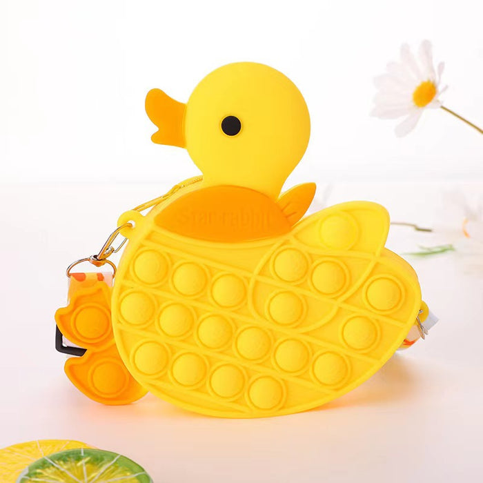 Wholesale Chic Cartoon Duck Silicone Crossbody Bag Purse