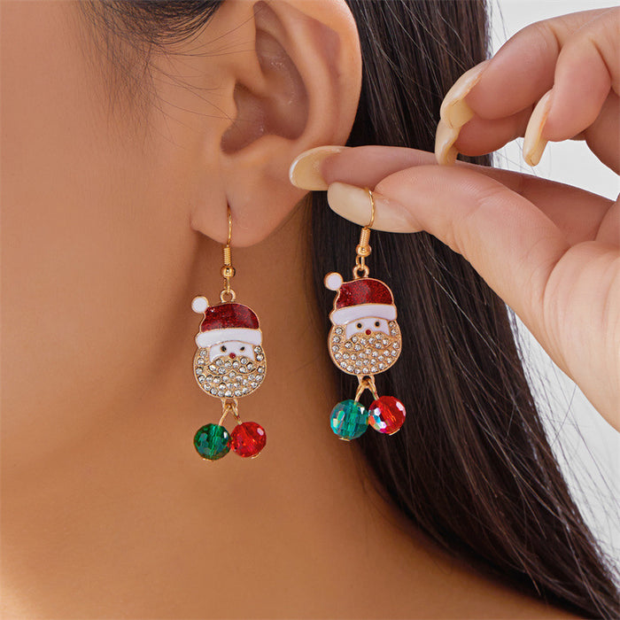 Wholesale Cute and versatile Christmas snowman earrings