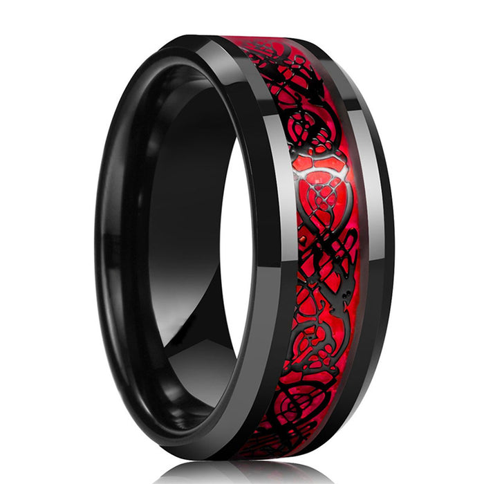 Wholesale Ruby Women's Ring Stainless Steel Men's Ring