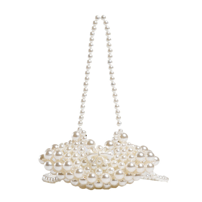 Wholesale Handmade bead bag, new love girl handbag, pearl crossbody bag