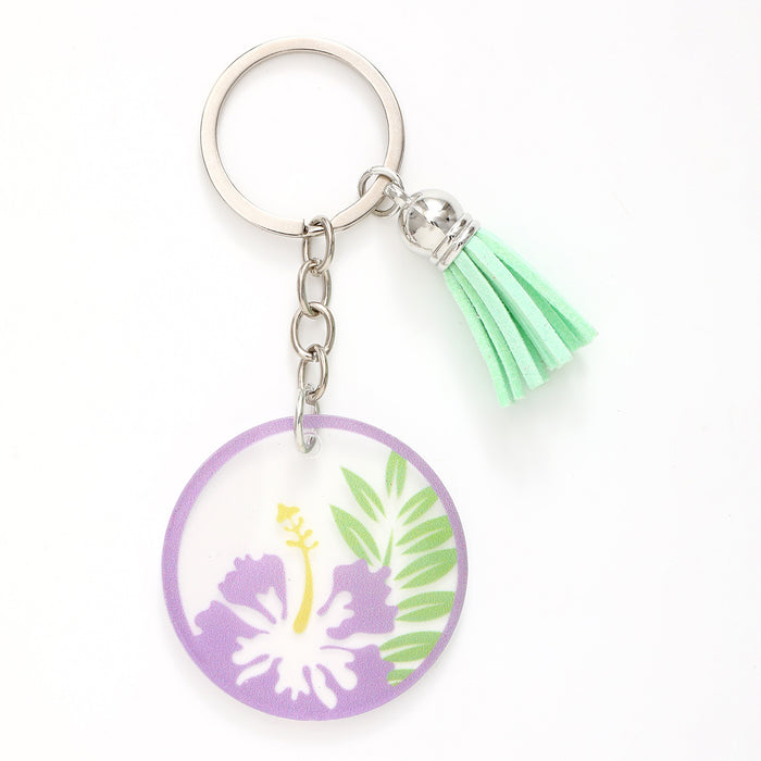 Wholesale Acrylic Flowers and Leaves Keychain JDC-KC-YiTian011