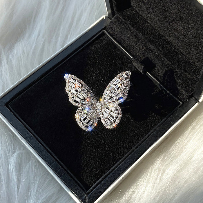 Wholesale Jewelry hollow butterfly ring exaggerated ring bracelet