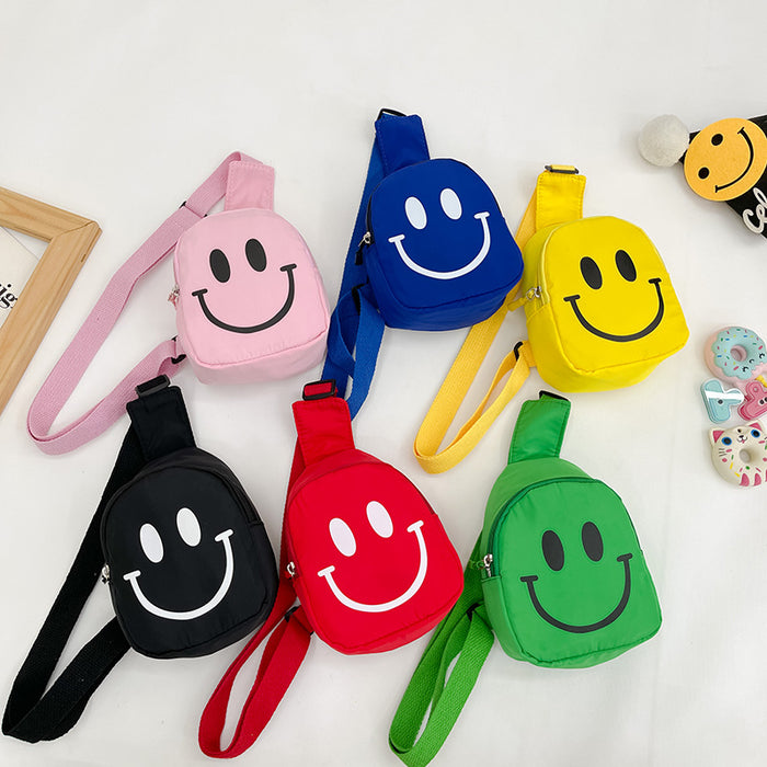 Wholesale Children's Bag Smiley Face Crossbody Bag Boys' Chest Bag Kindergarten Baby Girls' Backpack