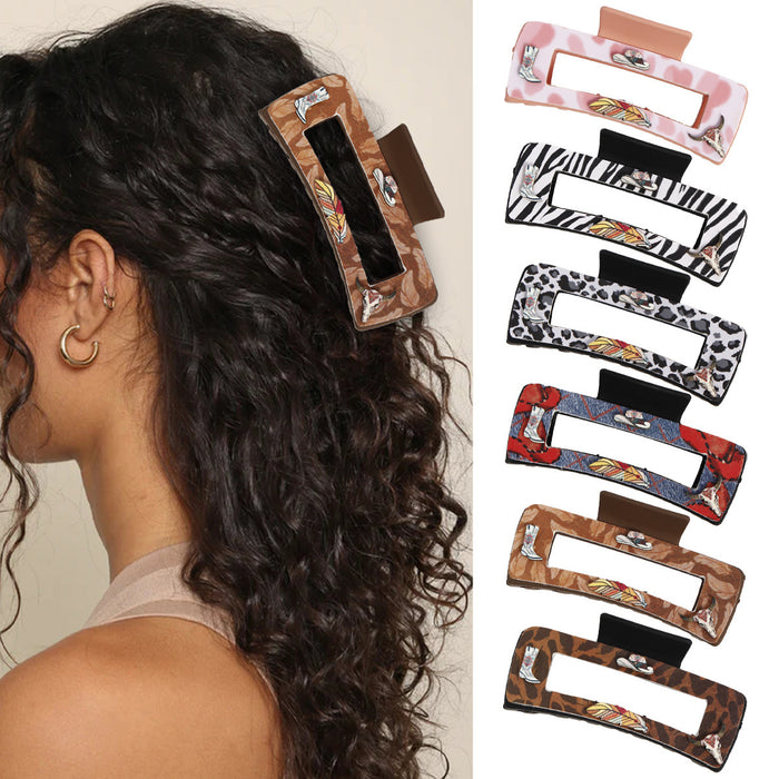 Wholesale Cowboy Grab Clip Hair Clips Accessories