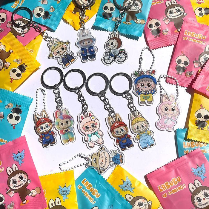 Wholesale Keychain girly cute double-sided cartoon acrylic pendant school bag pendant gift