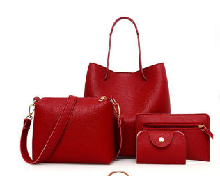 Wholesale New Fashion PU Four Piece Retro Large Capacity Women's Handbag
