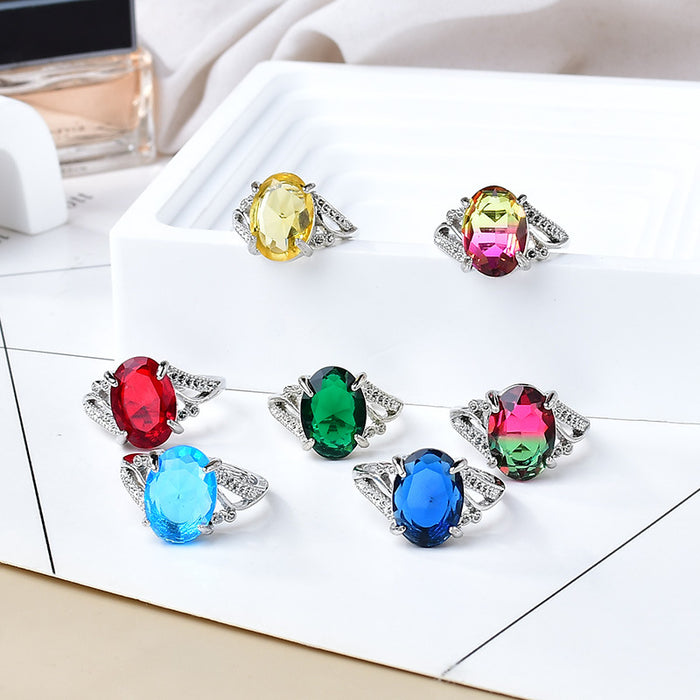 Wholesale New Open End Ring with High Grade Imitation of Ruby Ring