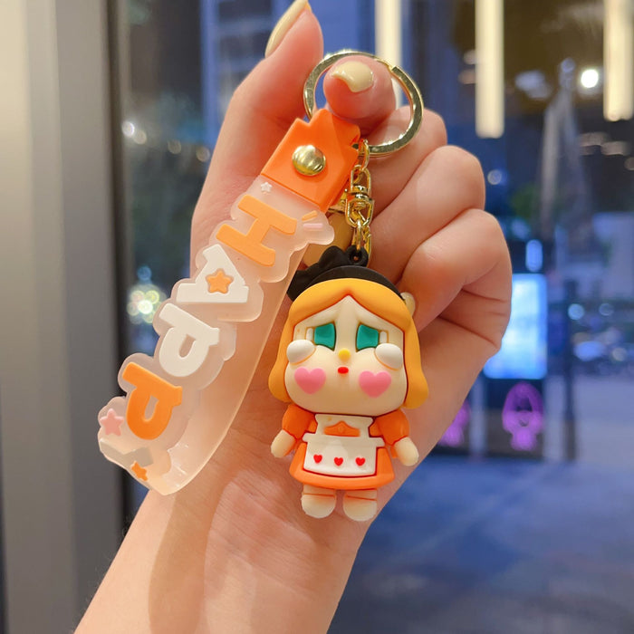 Wholesale New Crying Baby Keychain Cute Soft Plastic Cartoon Doll Car Keychain Fashion Gift Bag Pendant