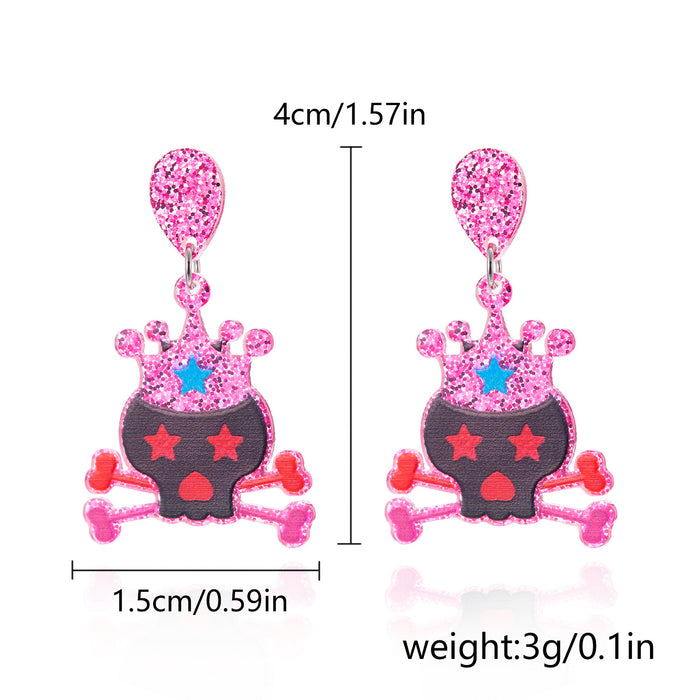 Wholesale  Earrings for Women Niche All-match Design Pumpkin Head Ghost Acrylic Earrings
