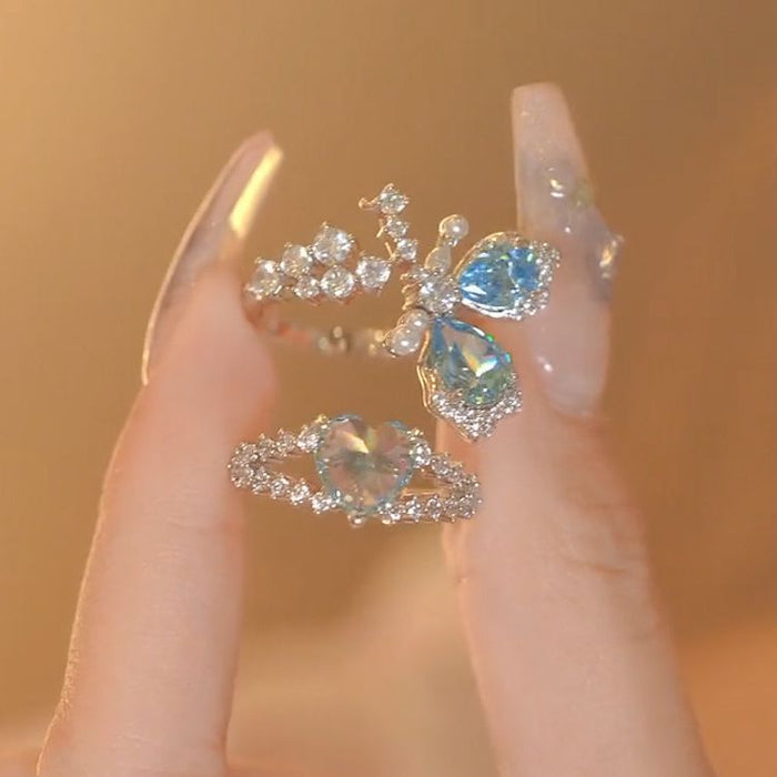 Wholesale Butterfly butterfly opening finger ring personality finger ring