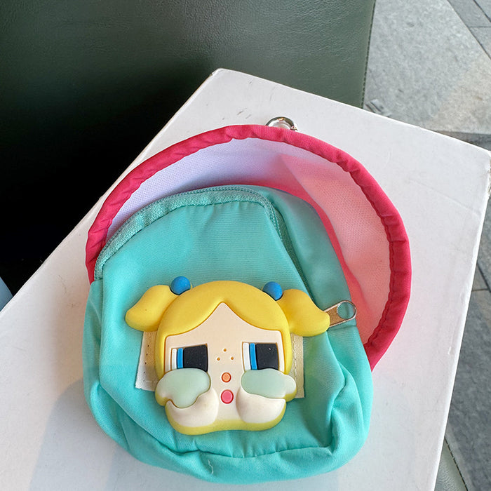 Wholesale Creative Cartoon Cute Crying Bag Cute Baby Coin Purse Keychain Girl Heart Student Bag Decorative Small Gift Pendant