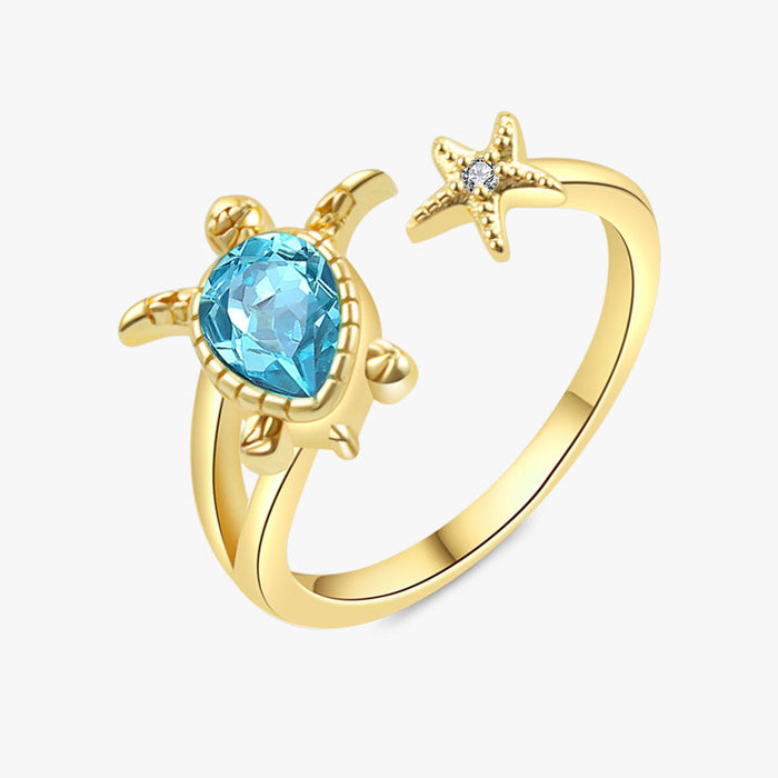 Wholesale White Gold Plated Copper Open Ring Oval Turtle Geometric Design Adjustable Women S Jewelry Gift For Everyday Wear