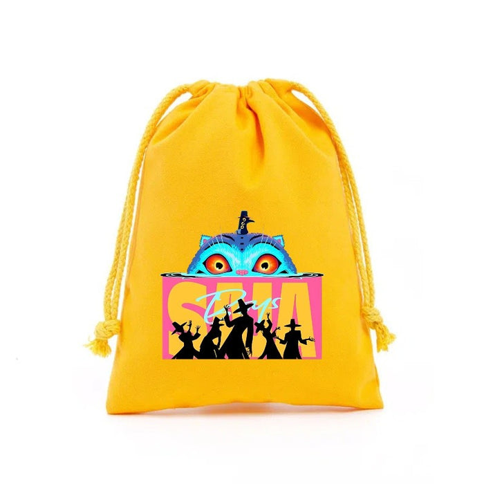 Wholesale Cartoon Canvas Drawstring Travel Storage Bag Handbags