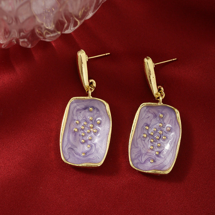 Wholesale high-grade earrings niche design earrings purple  earrings