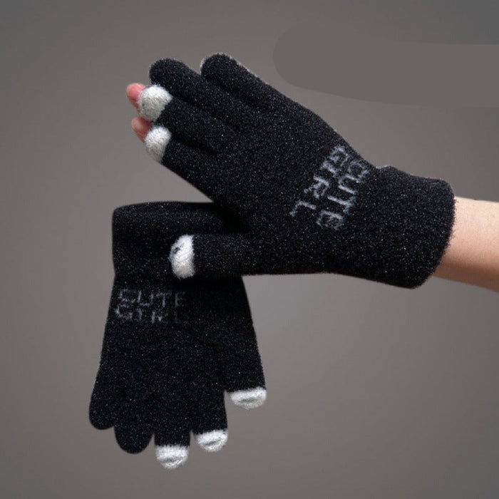 Wholesale cute wool knitting warm  cartoon students all-match