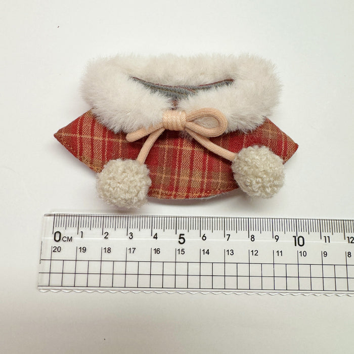 Wholesale Plush Doll Dress up Clothes 10cm Cotton Doll Cloak Cute Baby Clothes Plaid Cloak Skirt