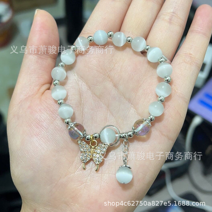 Wholesale Cat's Eye Stone Bracelet Light Luxury Niche Hand Beads