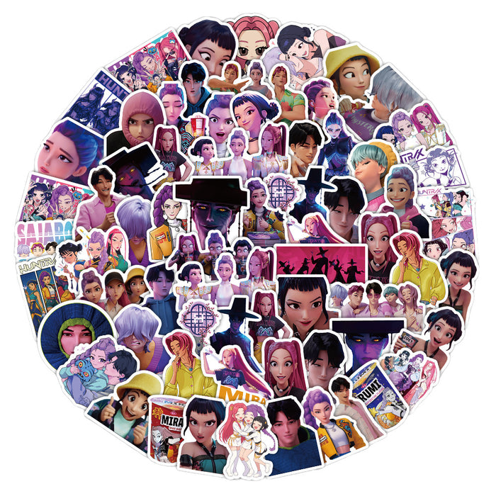 Wholesale 104pcs K-Pop  Anime Graffiti Stickers for Water Bottles