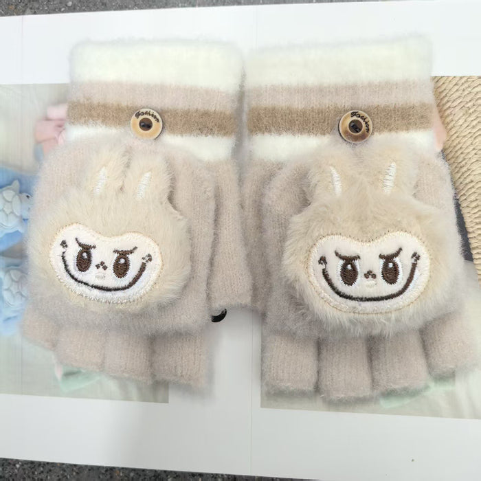 Wholesale Cartoon gloves for children winter flip gloves