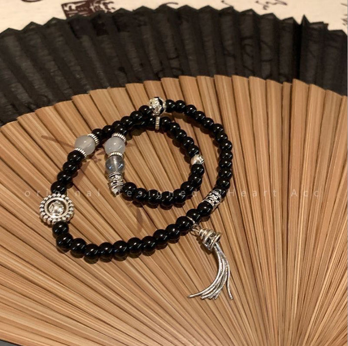 Wholesale Spirit snake butterfly tail bracelet butterfly hand niche high-end glass design bracelet chain