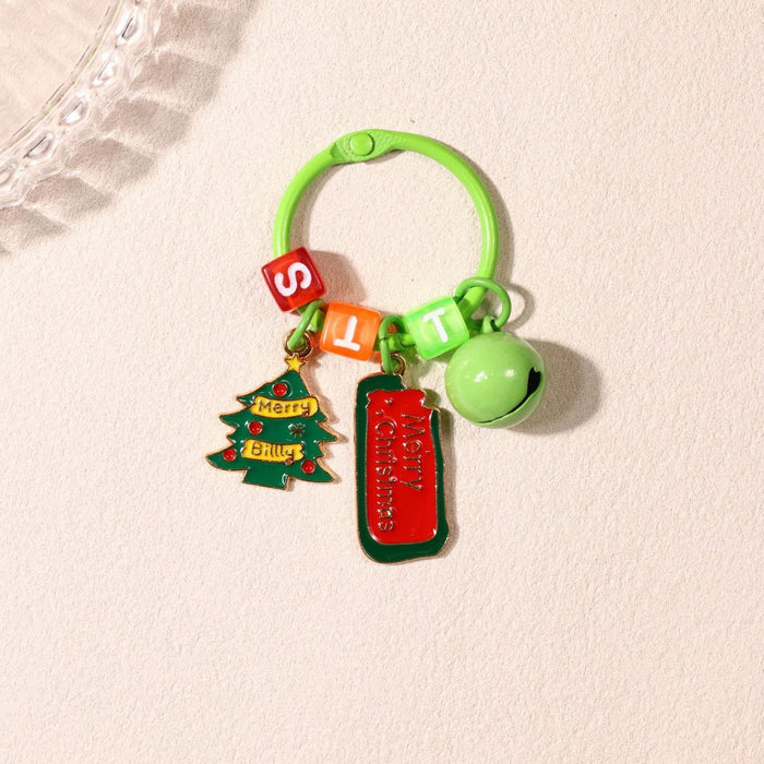 Wholesale  keychain creative cartoon car keychain schoolbag pendant Christmas gift