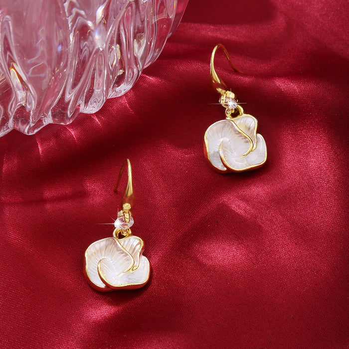 Wholesale Camellia Flower Earrings Women's Niche Unique Earrings
