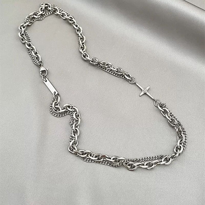 Wholesale Men's necklace, men's niche design, high street chain accessories, sweater chain, women's trendy brand