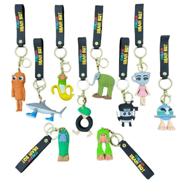Wholesale Keychain Quirky Abstract Wooden Stick Bigfoot Doll Keychain Pendant