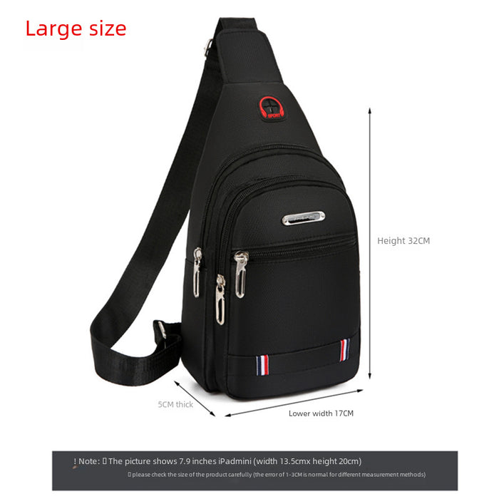 Wholesale Waterproof and wear-resistant men's chest bag shoulder crossbody small backpack three-layer large capacity crossbody bag