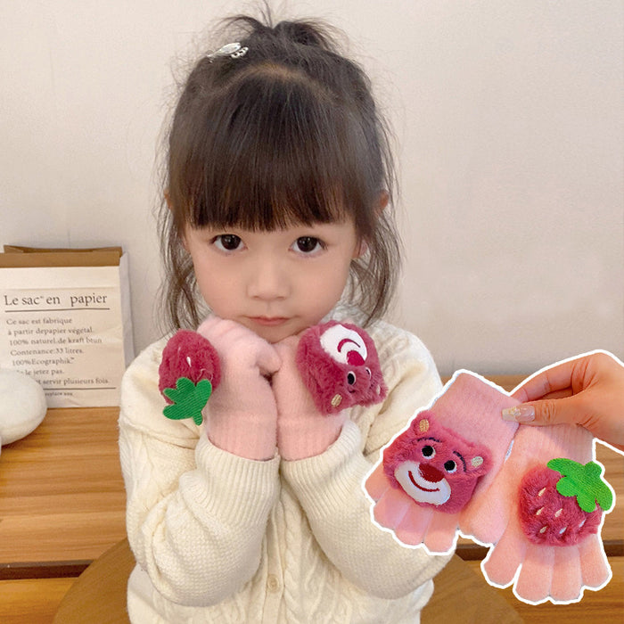 Wholesale Children' s Bear Winter Gloves