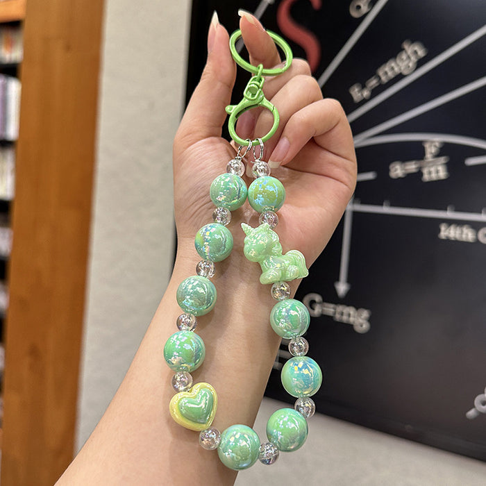 Wholesale Wholesale acrylic DIY handmade bead keychain, phone pad, phone chain