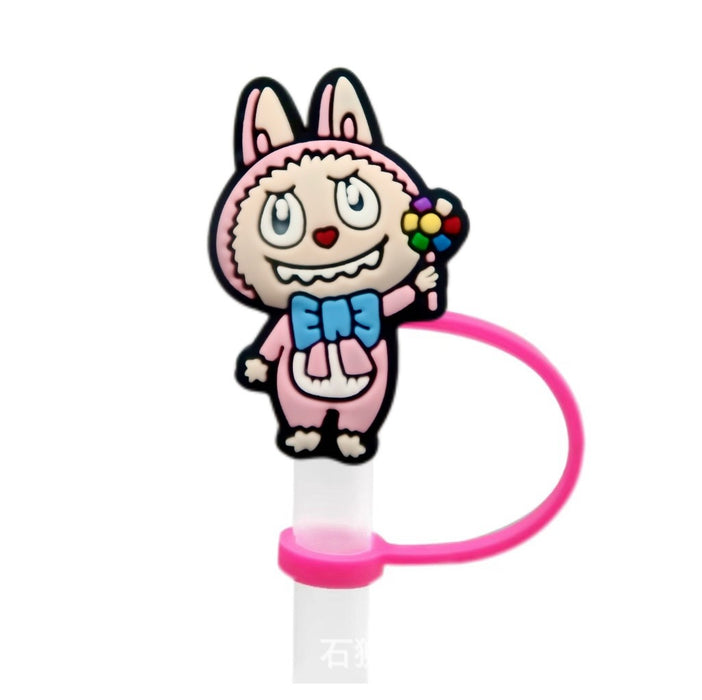 Wholesale 10pcs silicone suction pipe large diameter cartoon cute dust plug