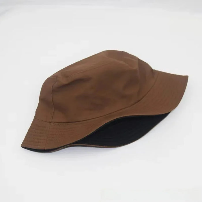 Wholesale Solid color double-sided fisherman hat versatile casual sunshade and sun protection basin hat