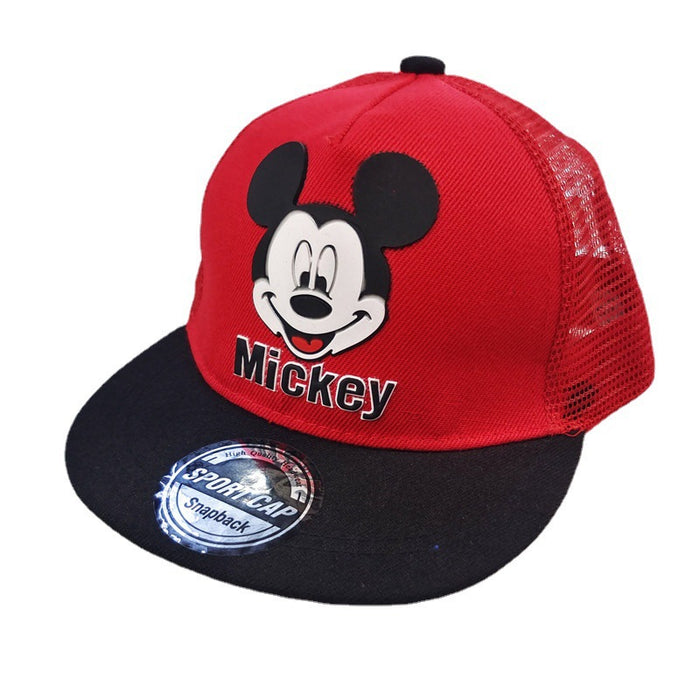Wholesale Children's cartoon adhesive baseball cap, breathable mesh cap, cute children's sun protection and sunshade hat