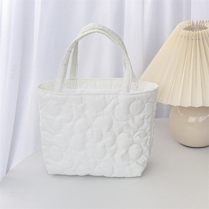 Wholesale Sweet Quilted Handheld Color Contrasting Bento Bag Storage Bag