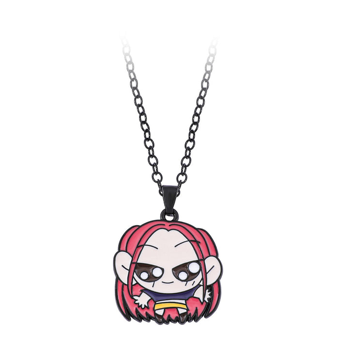 Wholesale K-POP Cartoon Cute Metal Dripping Pendant Necklace