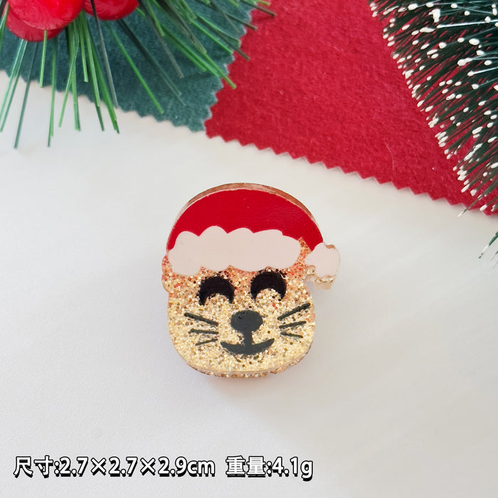 Wholesale Christmas small hairpin gingerbread man Christmas tree snowman small clip cute  hairpin holiday hair accessories