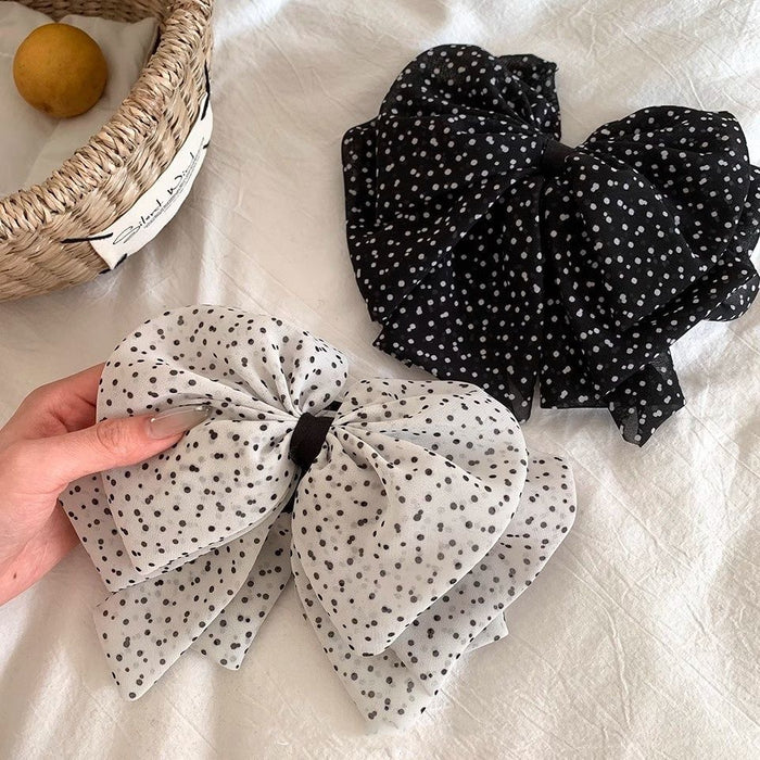 Wholesale Bow Grab Clip Elegant Fashion Chiffon Half Grab Hair Accessories Women's Hairpin Clip