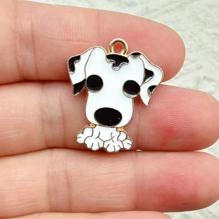 Wholesale 10pcs Cute Cartoon Dog DIY Accessories,  Charms,  Headwear,  Necklace,  Earrings Pendant