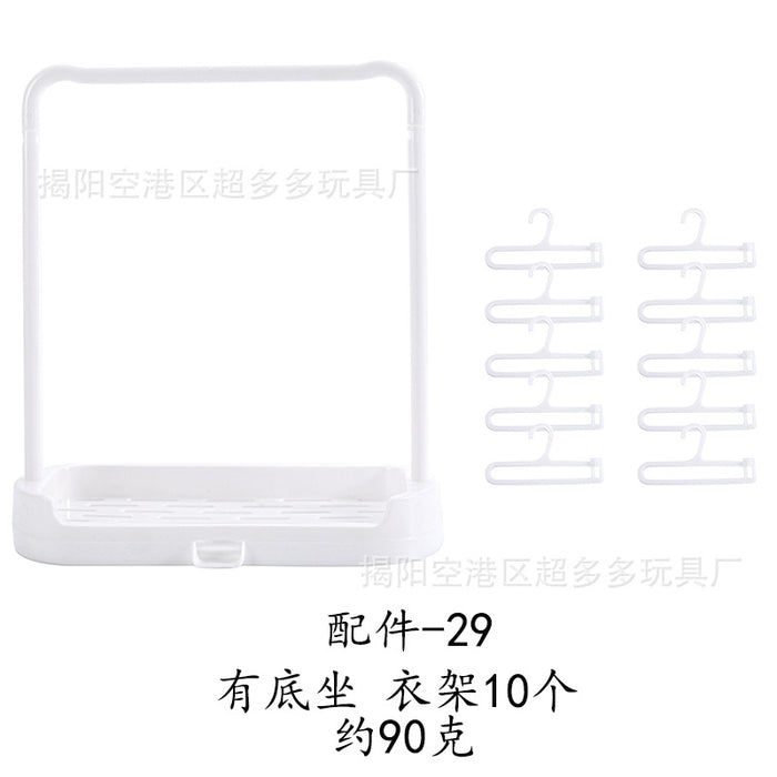 Wholesale Suitable for 17cm doll shoes,  bags,  glasses,  pendants,  cameras,  beach chairs,  surfing transparent protective cases