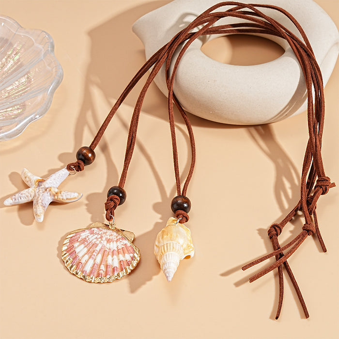 Wholesale Starfish, Conch, Scallop, Clavicle, Necklace, Fashion, Personality, Niche, Temperament, Haute Couture, Female