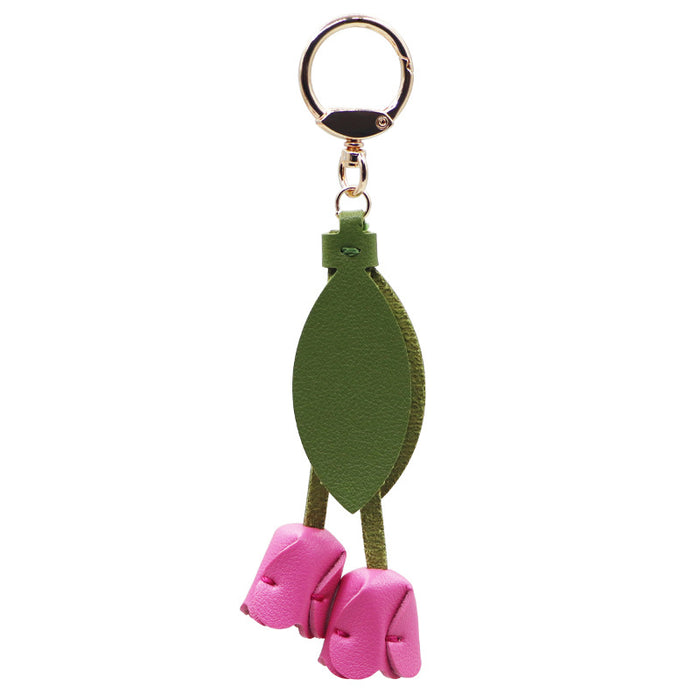 Wholesale tulip keychain cute personality car key bag pendant