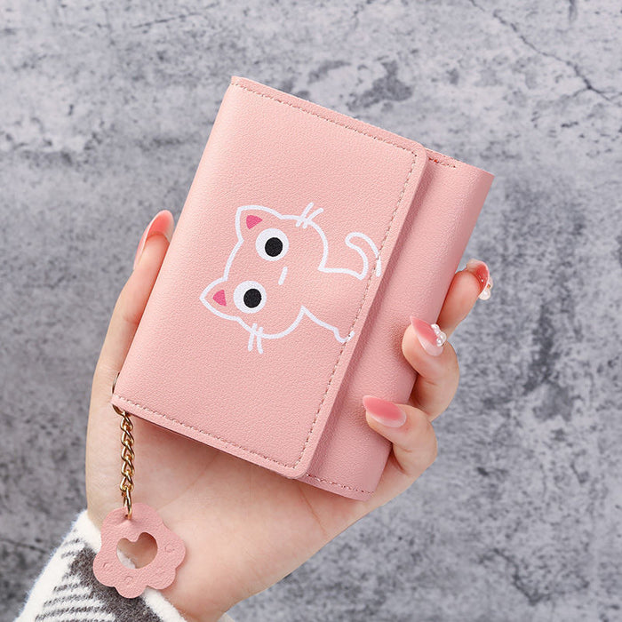 Wholesale Ancient Style Han Element Short Wallet in Pink PU - Multifunctional Card Holder Fashion Accessory