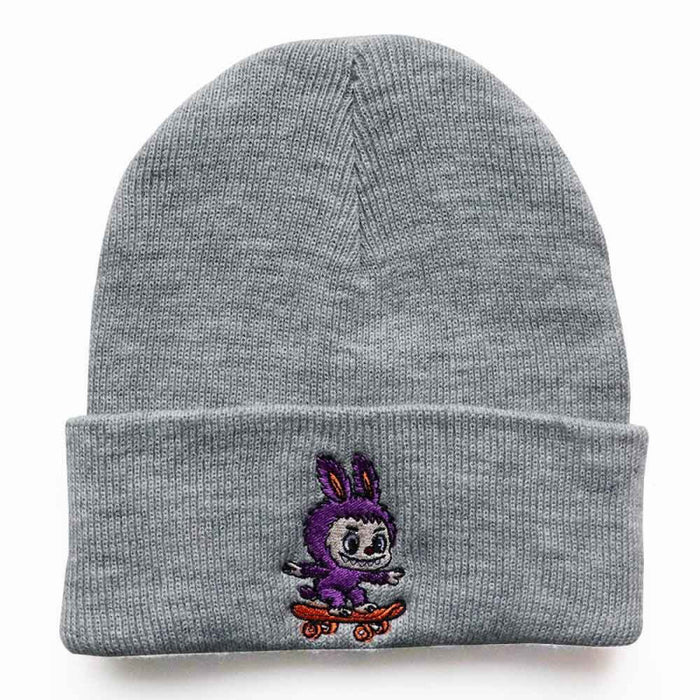 Wholesale Cartoon wool hat embroidered knit hat